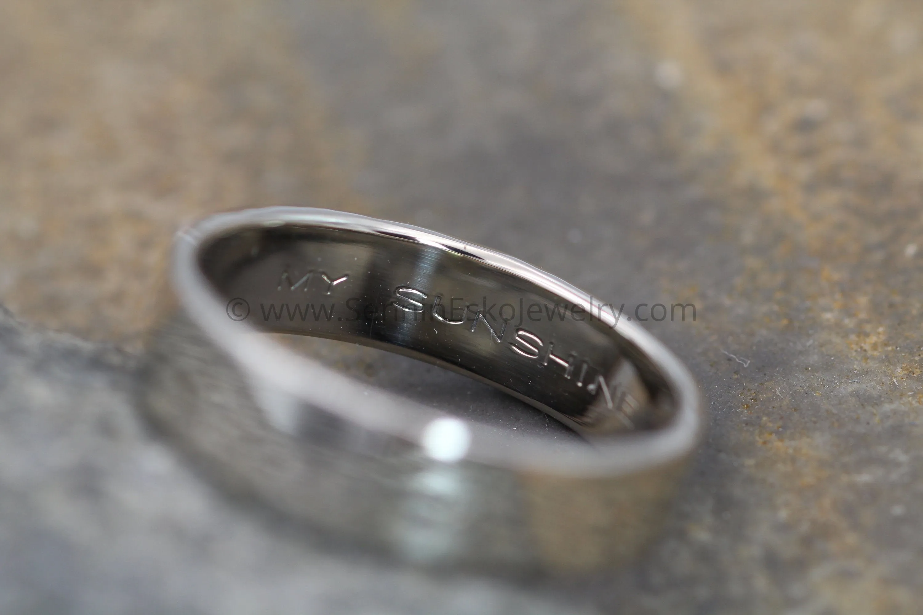 14kt White Gold 5x1.2mm Flat Band - Glossy Finish