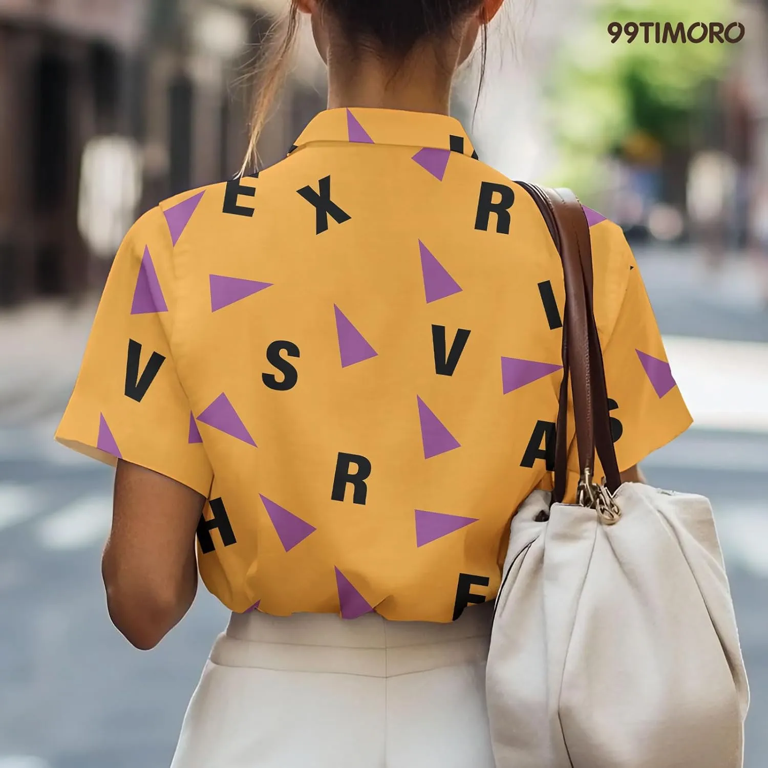 99TIMORO Game Character Hawaiian Shirt, Anime Movie Short Sleeve, Funny Print Button Down Top