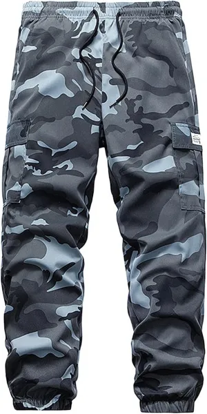 ADHOWBEW Mens Tactical Pants Stretch Construction Work Big and Tall Waterproof Pockets Joggers