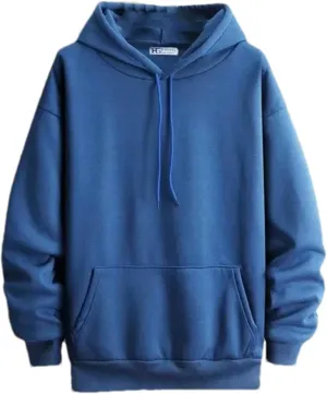 Autumn Winter Hooded Sweatshirt For Men Fleece-lined Solid Color Casual Korean Trendy Versatile Hooded Jacket