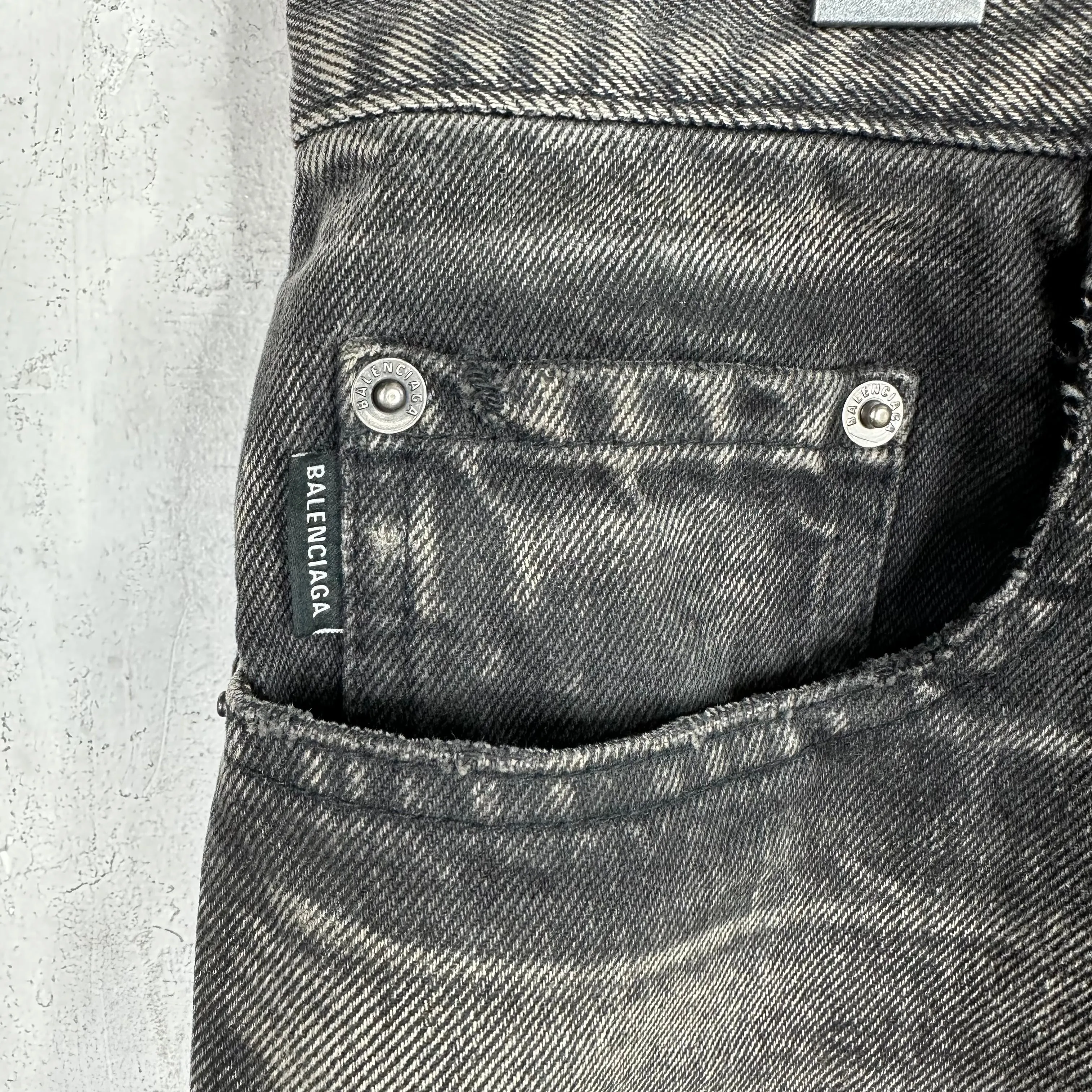Balenciaga Straight Stone Wash Jeans
