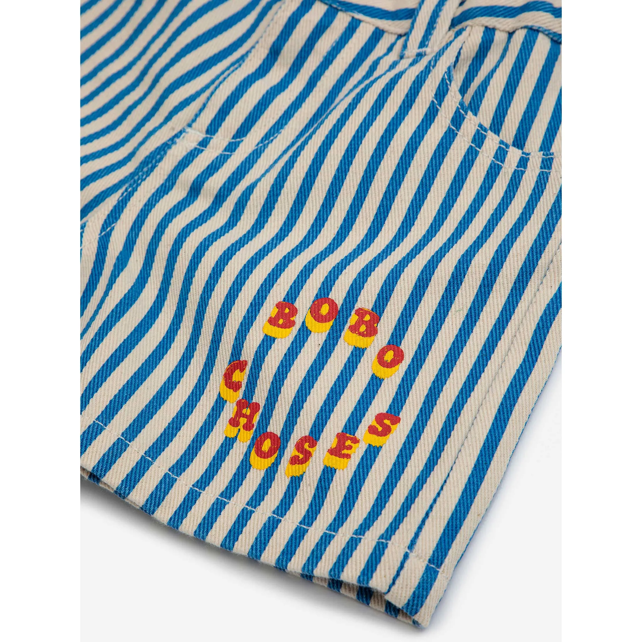 Bobo Choses Circle Stripes Woven Shorts Blue