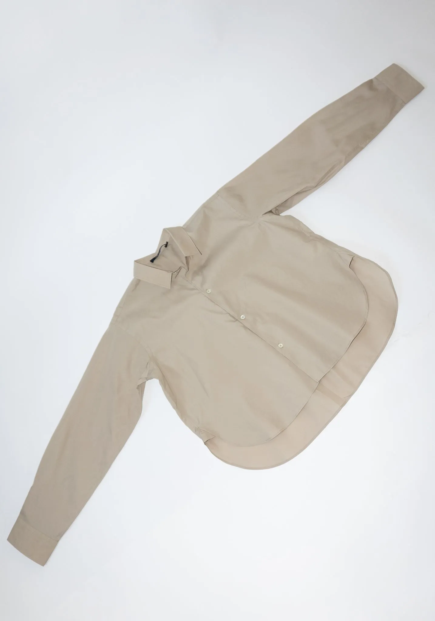 Brit Button Front Shirt in Stone