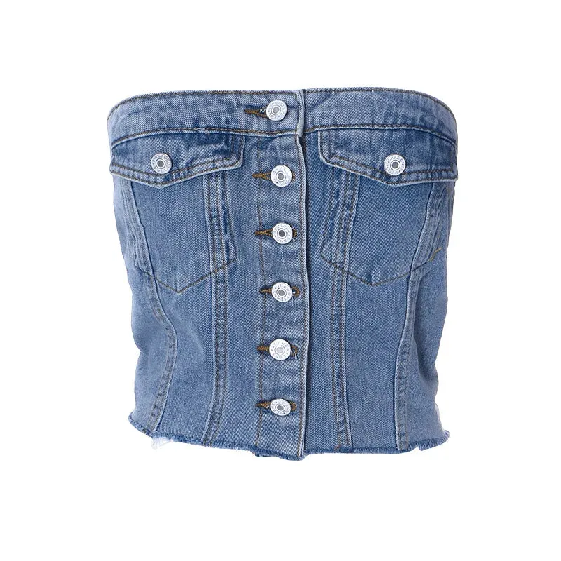 Denim Corset Top
