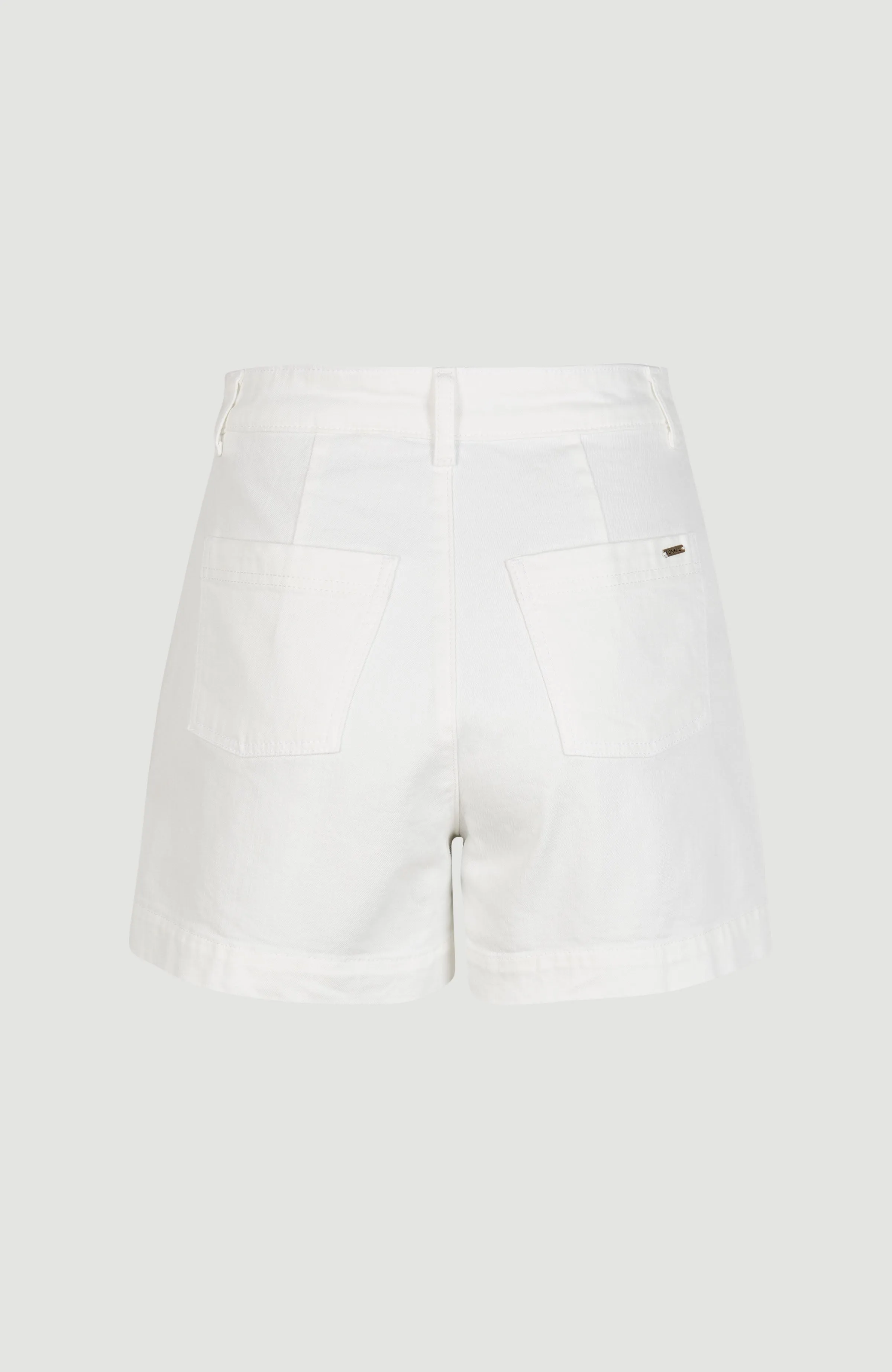Dive High-Waist Twill Shorts | Snow White