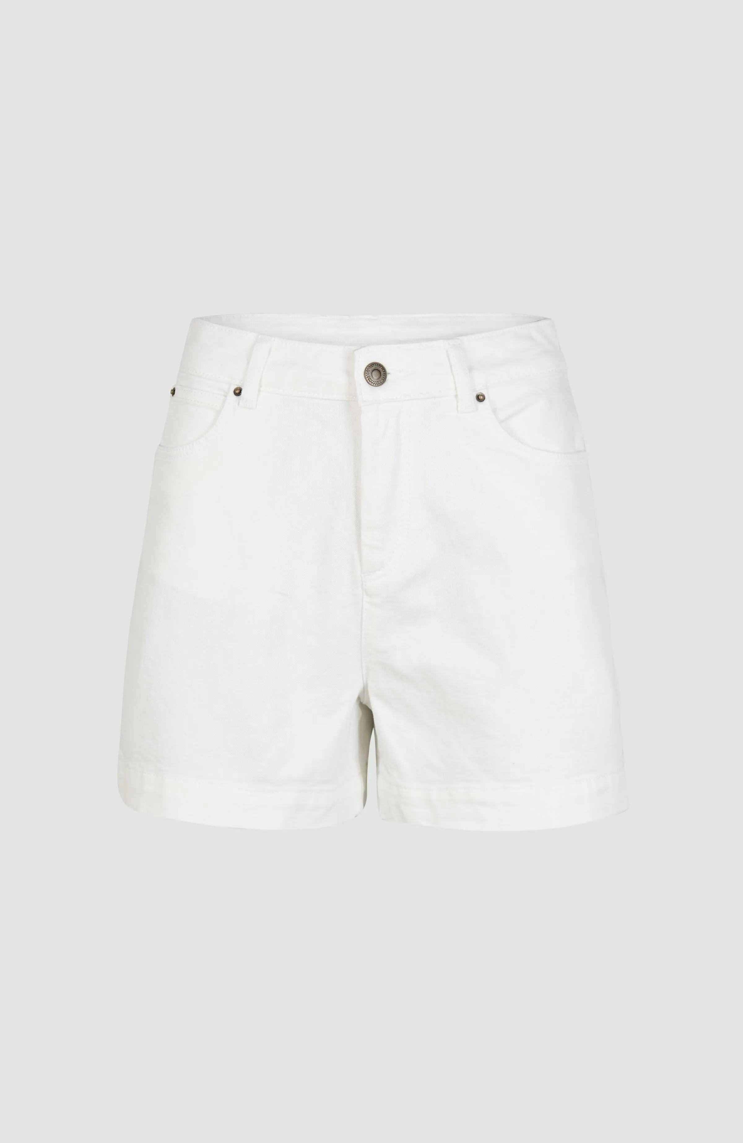 Dive High-Waist Twill Shorts | Snow White