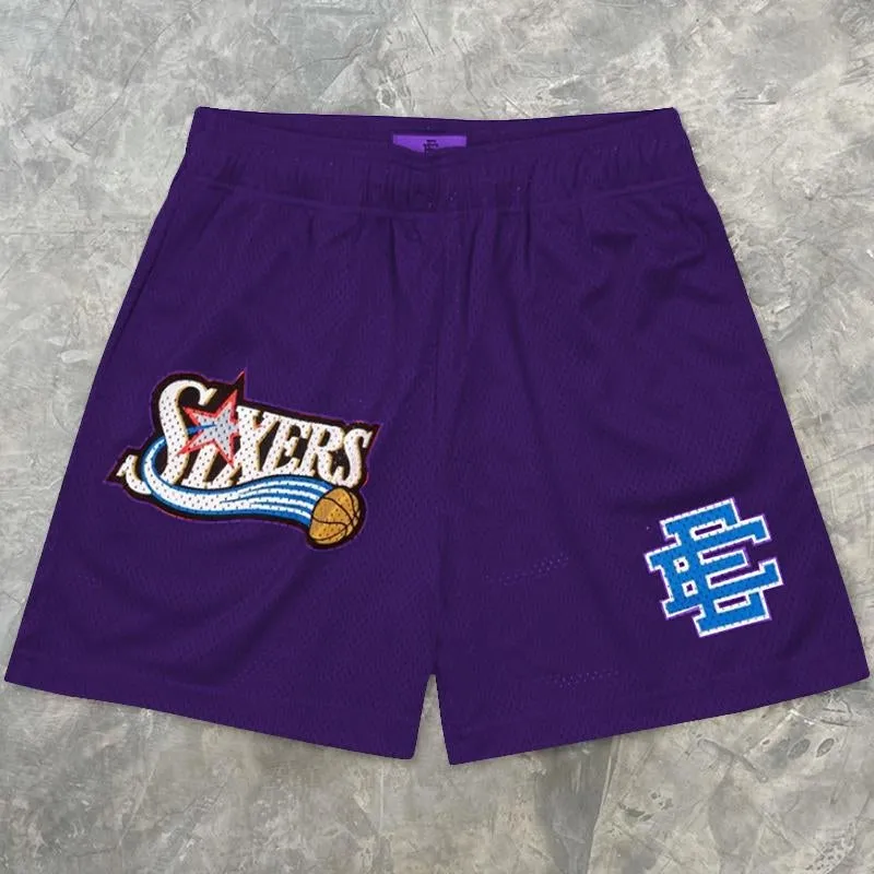 Fitness shorts sports five-point mesh shorts