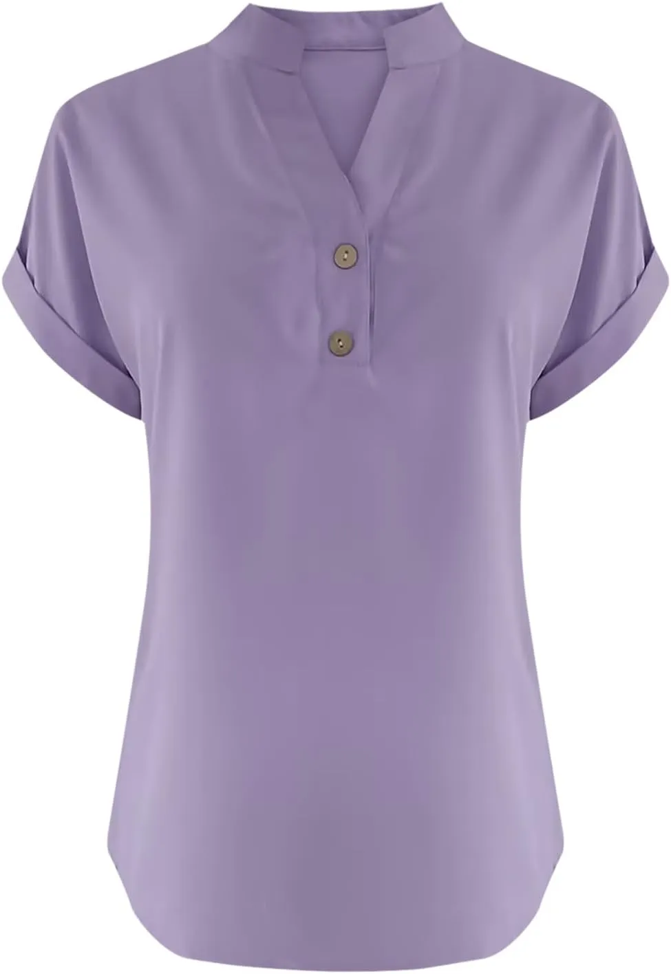 Linen Button Down Shirt Women Loose V-Neck T-Shirts Casual Short Sleeve Beach Blouse Summer Bohemian Tops