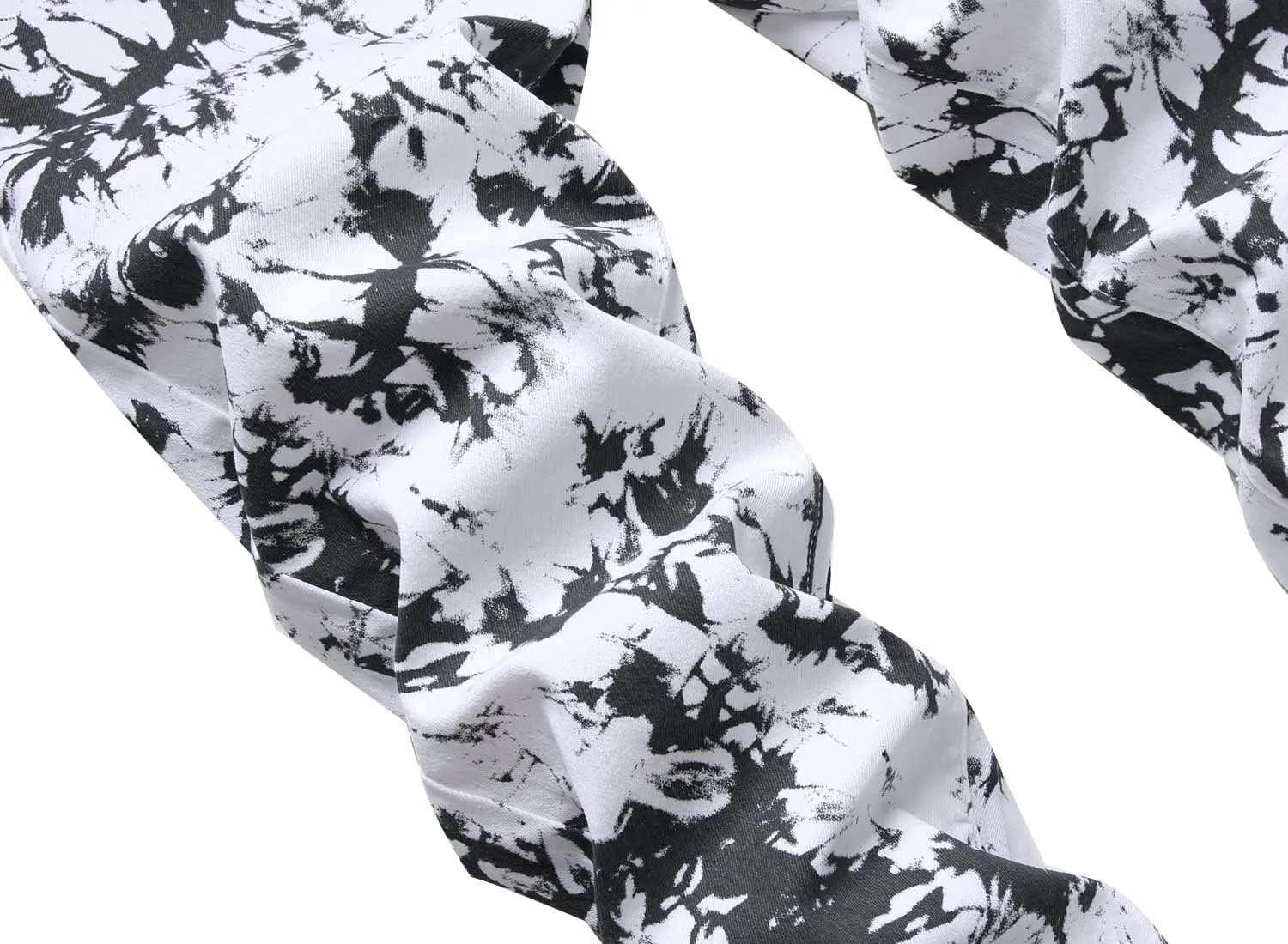 Men's Skinny Stretch Jeans Fashion Printed Slim Fit Jeans Comfort Flex Waist Casual Pants