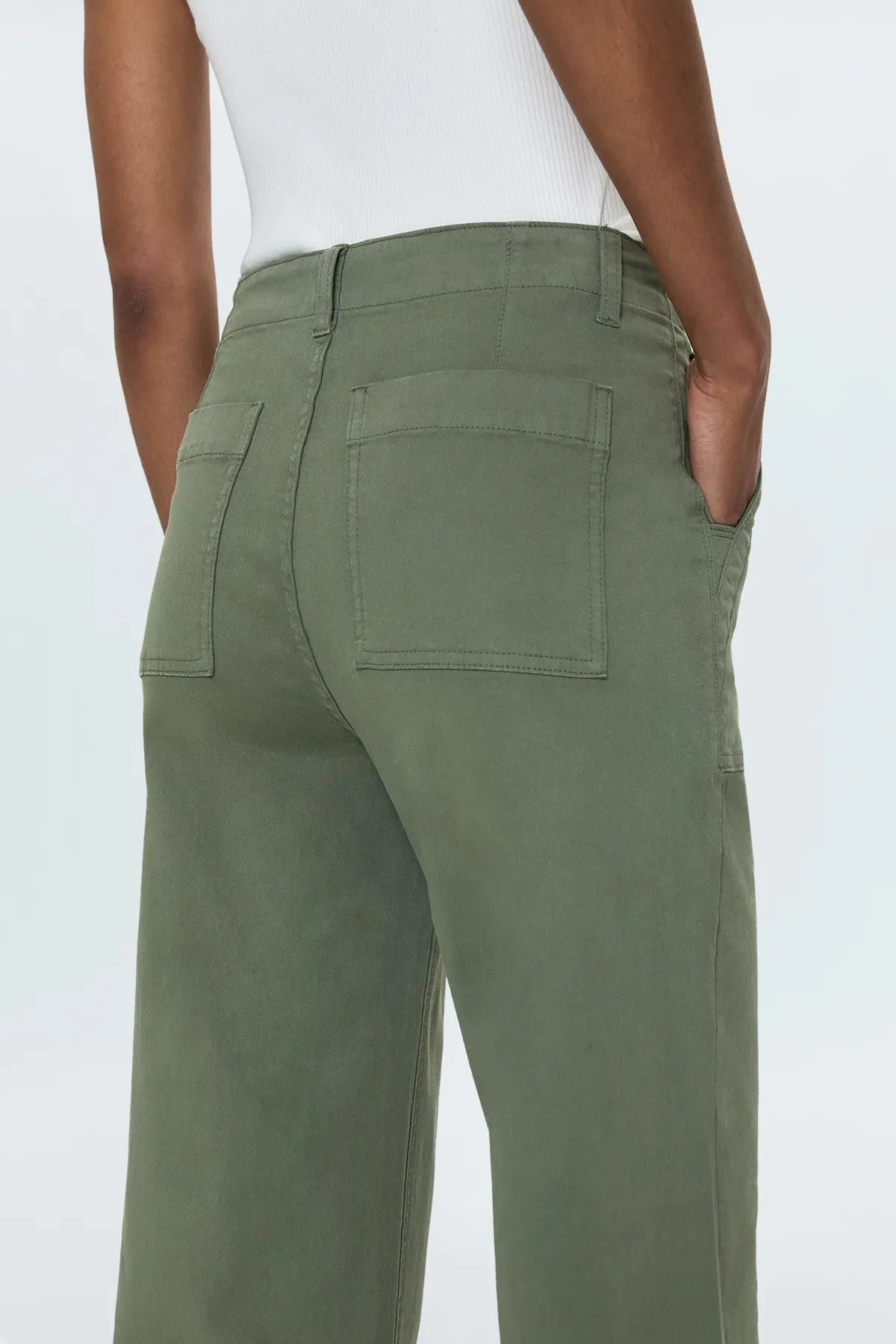 PIS Nicole Wide Leg Pant in Soft Olive
