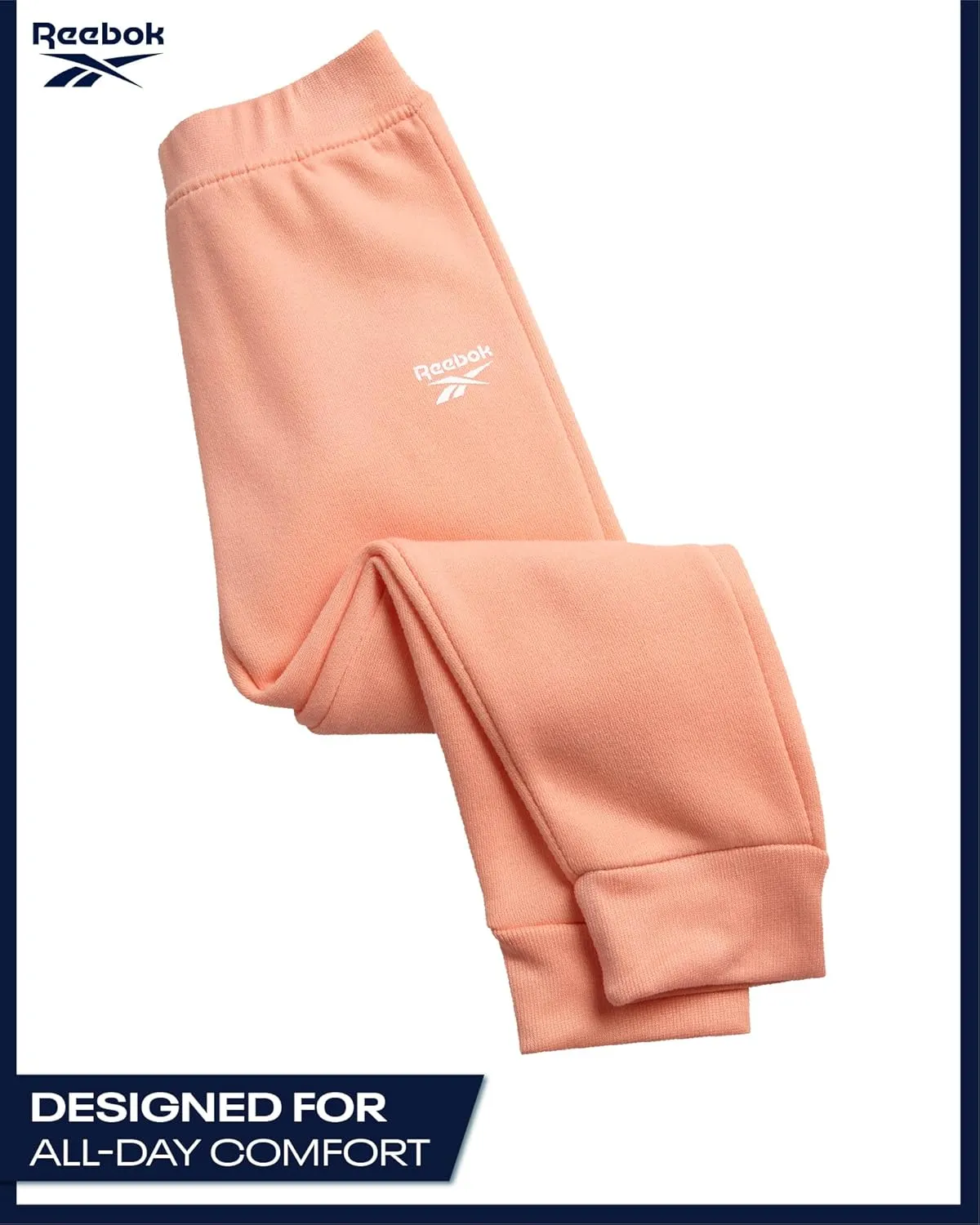 Reebok Toddler Girls Sweatsuit Set - 2 Piece Performance Fleece Hooded Sweatshirt and Jogger Sweatpants for Girls