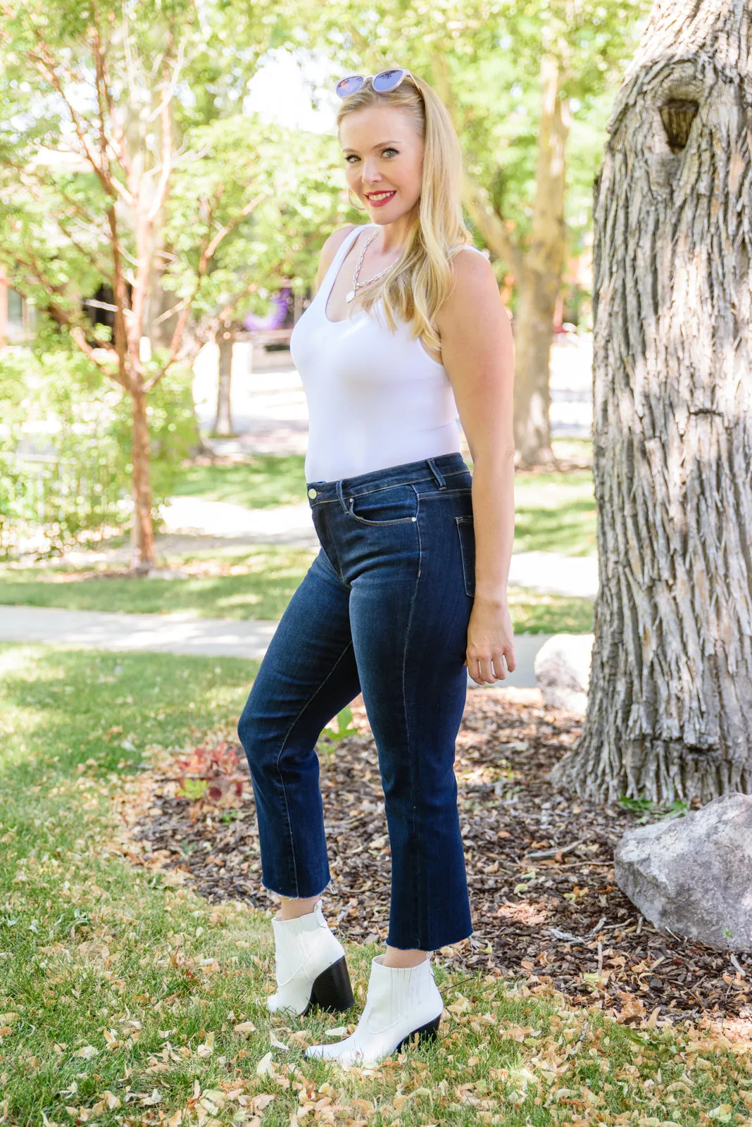 Risen "Sofia" Dark Wash Skinny Jeans