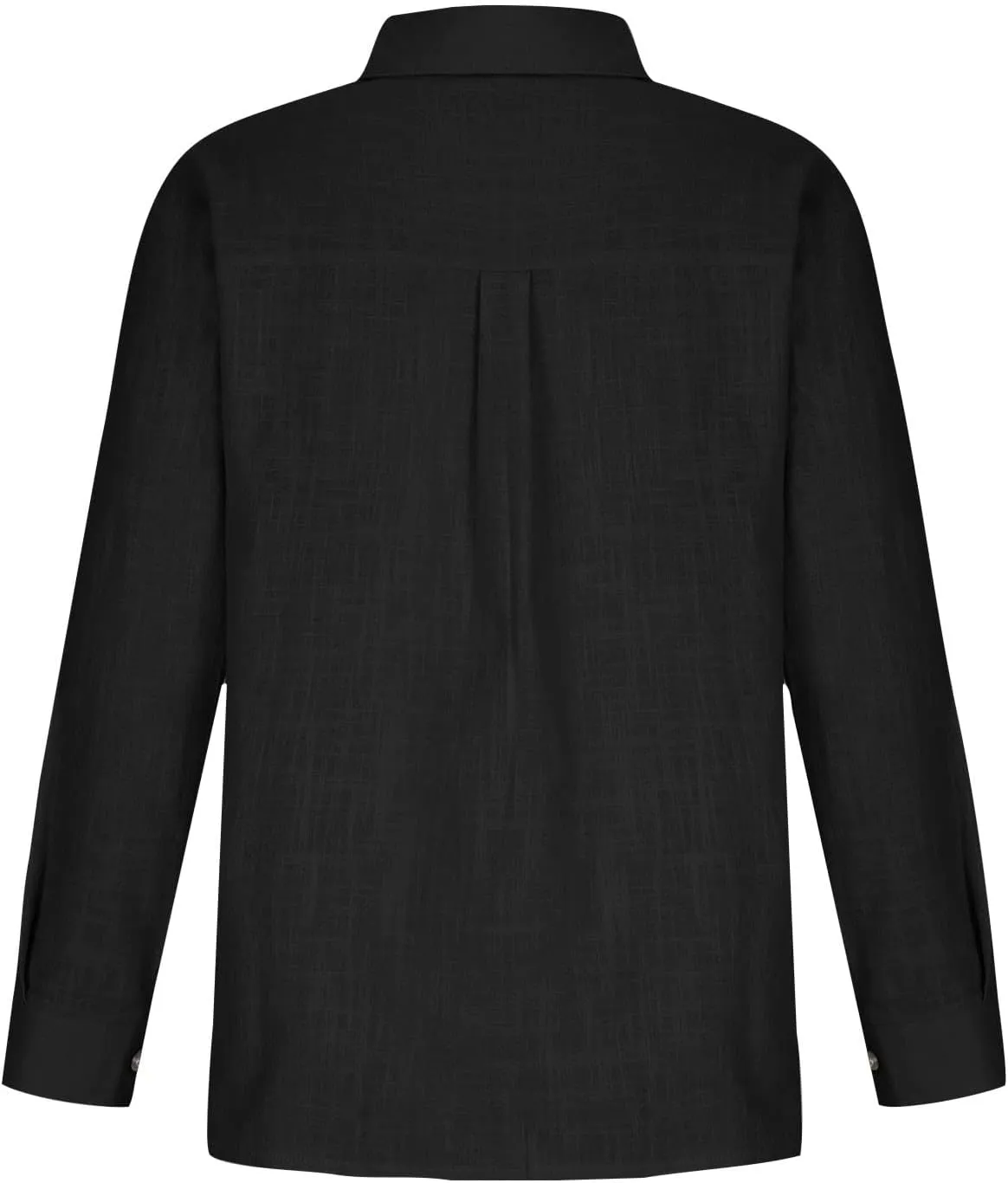Womens Long Sleeve Shirt Casual Work Office Blouse Top Cotton Linen Button Up Shirts Spring Summer Blouses