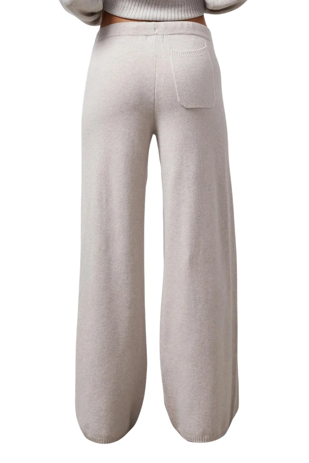 Wool Cashmere Wide Leg Sweat, Oatmeal