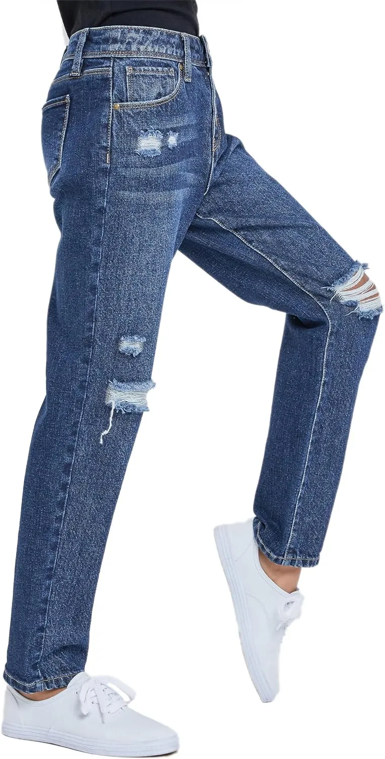 YMI Girls Selena Dream Button Fly Straight Leg Hybrid Jeans