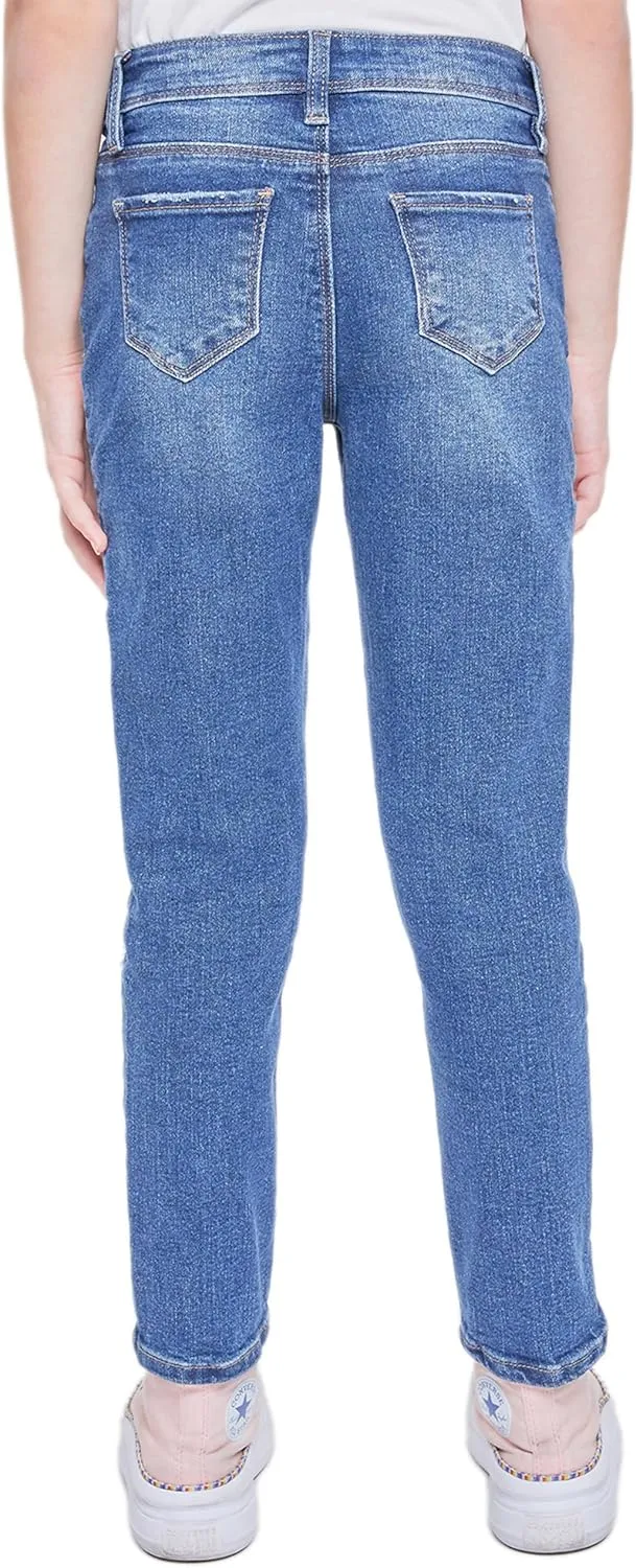 YMI Girls Selena Dream Button Fly Straight Leg Hybrid Jeans