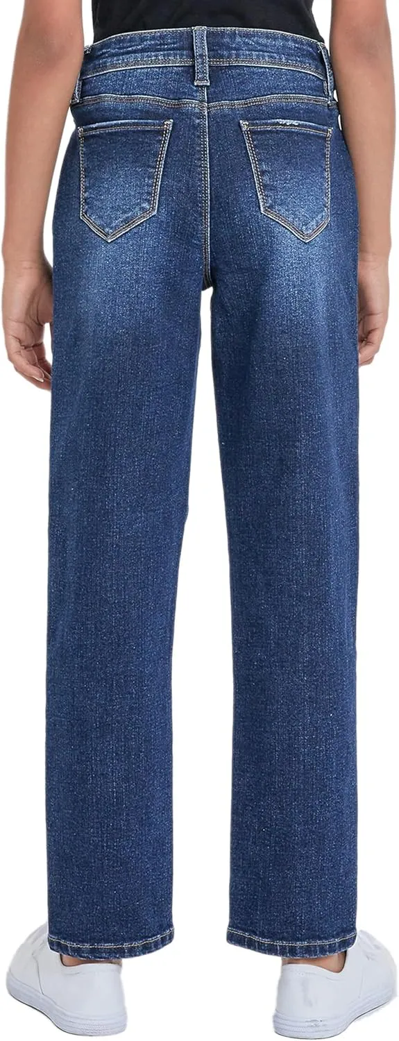 YMI Girls Selena Dream Button Fly Straight Leg Hybrid Jeans